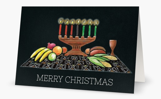 Design Preview for Design Gallery: Kwanzaa Christmas Cards, Folded 4.6" x 7.2" 