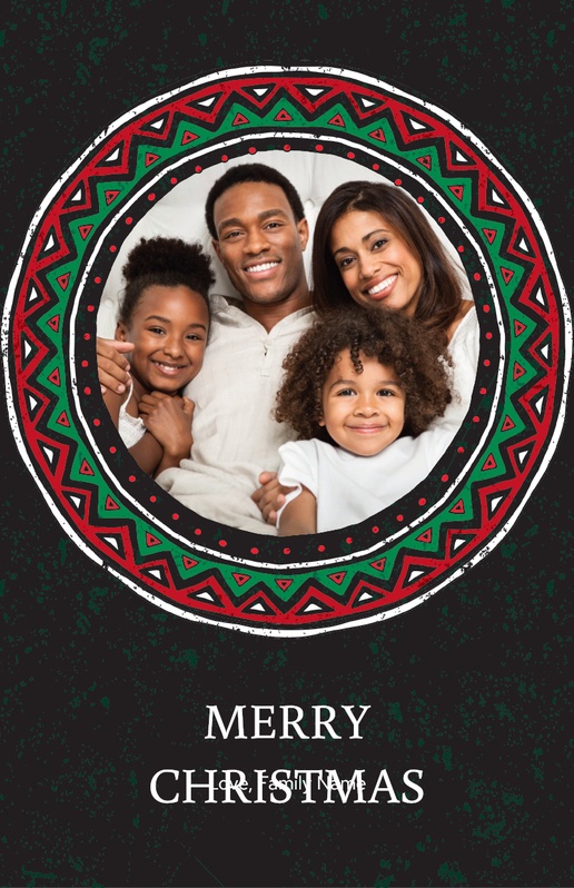 Design Preview for Design Gallery: Kwanzaa Christmas Cards, Flat 6" x 9" 