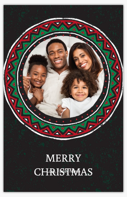 Design Preview for Kwanzaa Christmas Cards Templates, Flat 6" x 9" 