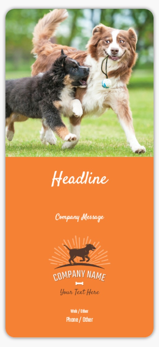 A puppy doggie daycare orange brown design for Animals & Pet Care
