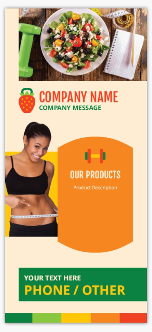Design Preview for Weight Loss Consultant Custom Rack Cards Templates