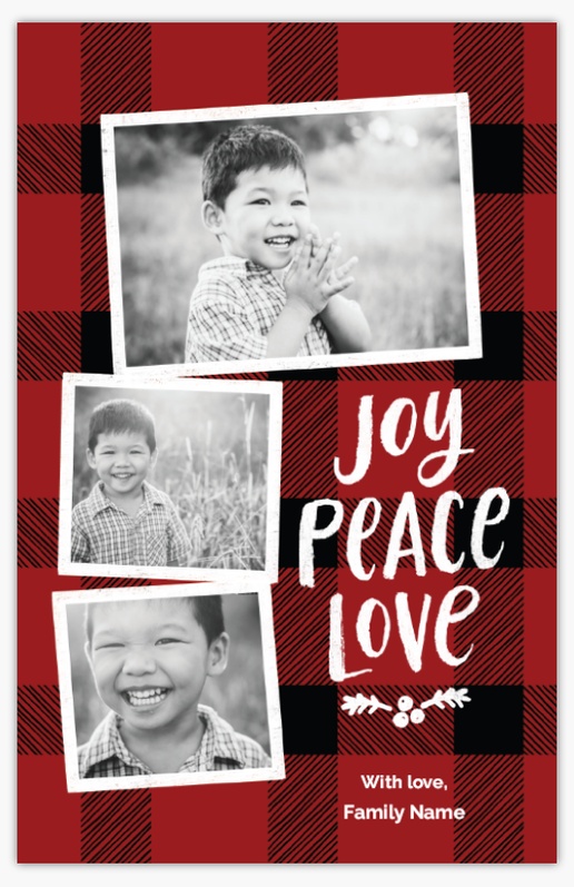 A joy peace love 3 photos brown red design for Holiday with 3 uploads