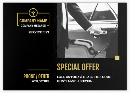 Design Preview for Design Gallery: Car Services Postcards, A6 (105 x 148 mm)