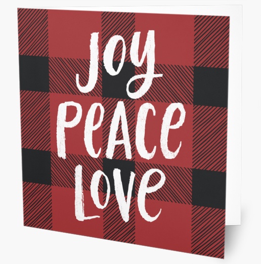 A joy peace love 3 picture red brown design for Holiday