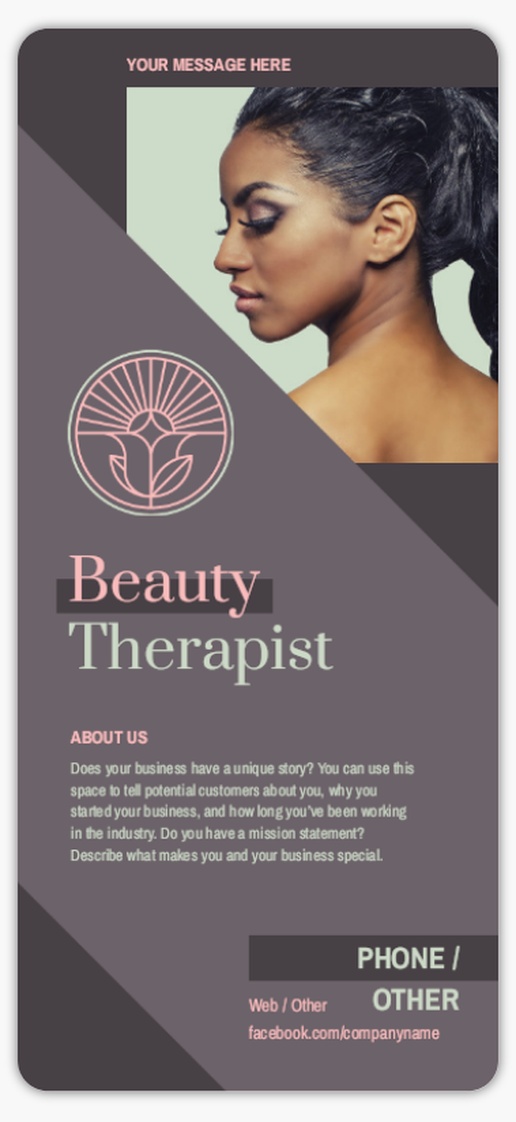 A beauty therapy beauty gray design for Modern & Simple