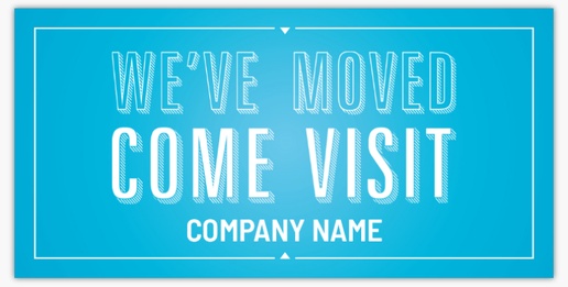 A business moving blue design for Moving Announcements 