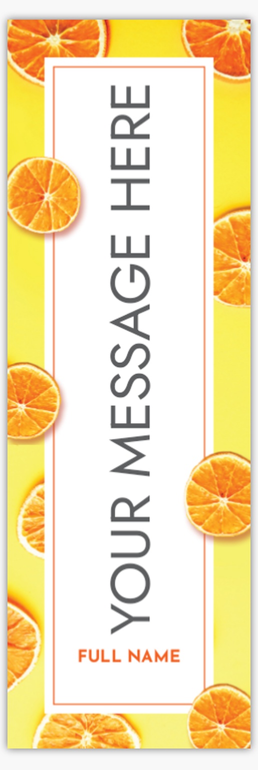 A orange invitation oranges white cream design for Theme Party