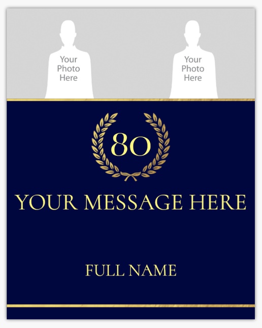 Design Preview for Milestone Birthday Vinyl Banners Templates, 8' x 10' Indoor vinyl Single-Sided