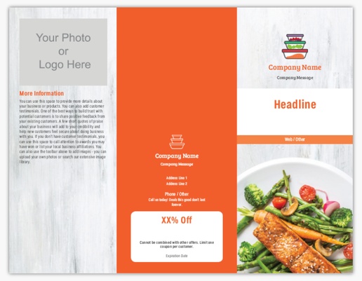 A meal delivery personal chef gray orange design with 1 uploads