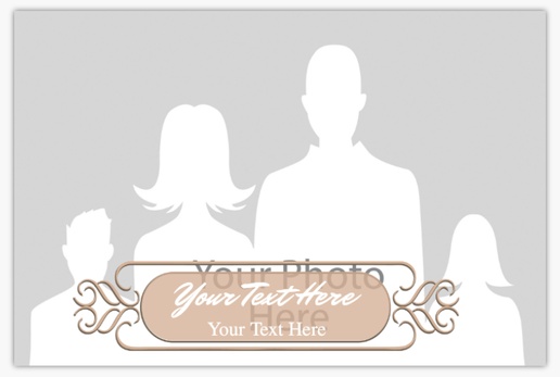 A full bleed オレンジ brown gray design for Wedding with 1 uploads