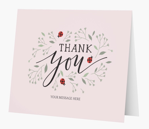 Design Preview for Baby Custom Thank You Cards Templates, Folded 5.5" x 4"