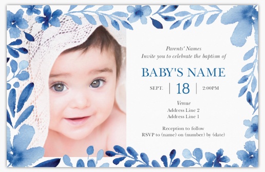 Design Preview for Baby Shower Invitations Templates, Flat 18.2 x 11.7 cm