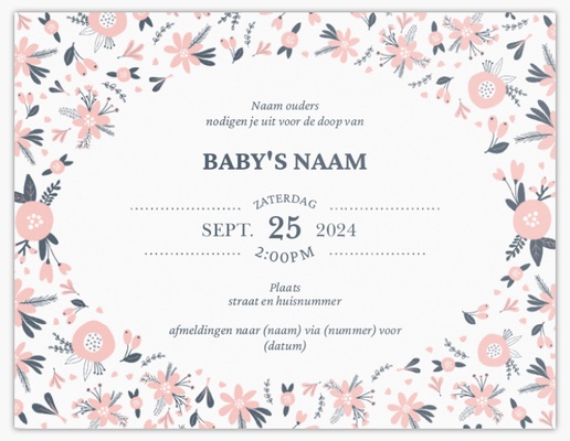Voorvertoning ontwerp voor Ontwerpgalerij: Baby Kaarten en uitnodigingen, Ongevouwen 13,9 x 10,7 cm