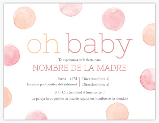 Un niña baby shower diseño blanco rosa para Baby Shower