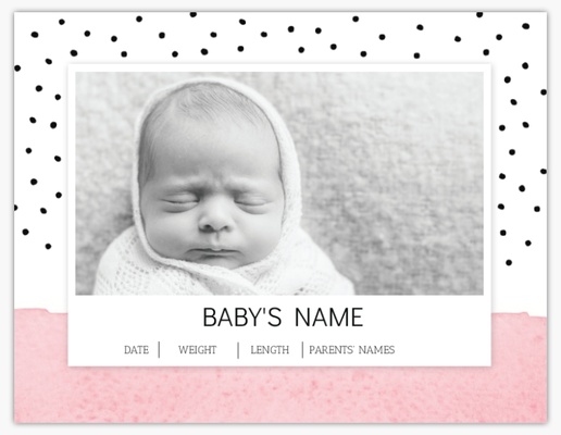 A ducha de bebé oslavu narození dítěte white pink design for Birth Announcements with 1 uploads