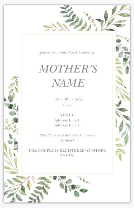 Design Preview for Design Gallery: Elegant Invitations & Announcements, 4.6” x 7.2” Flat