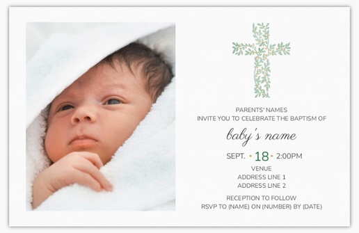 Design Preview for Design Gallery: Baptism & Christening Invitations & Announcements, Flat 18.2 x 11.7 cm