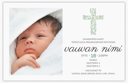 Mallin esikatselu Mallivalikoima: Vauva Kutsukortit ja ilmoitukset, Yksiosainen 18.2 x 11.7 cm