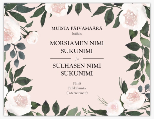 Mallin esikatselu Mallivalikoima: Kukat Muista päivämäärä -kortit, 13,9 x 10,7 cm