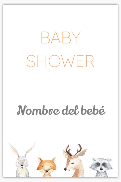 Un anuncio de nacimiento con foto ciervo diseño crema naranja para Eventos