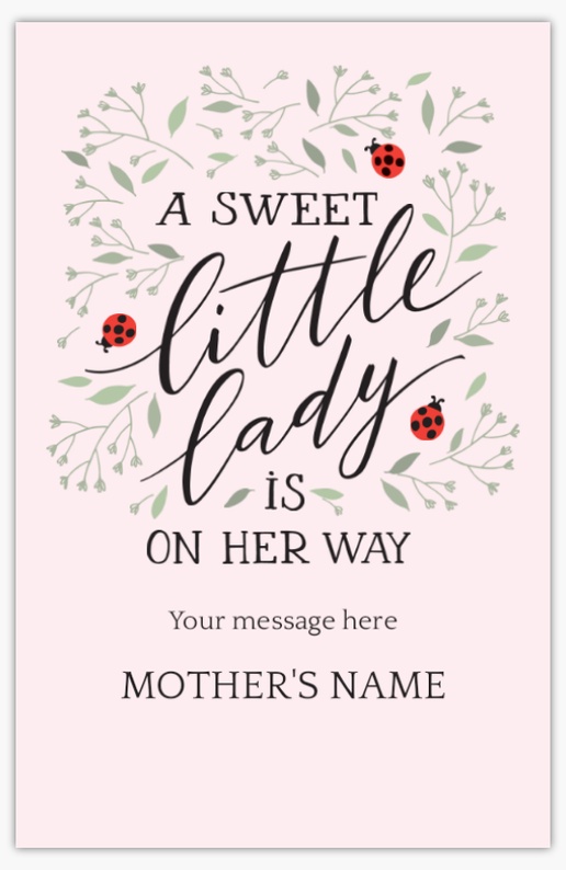 A baby girl welcome little lady gray design for General Party