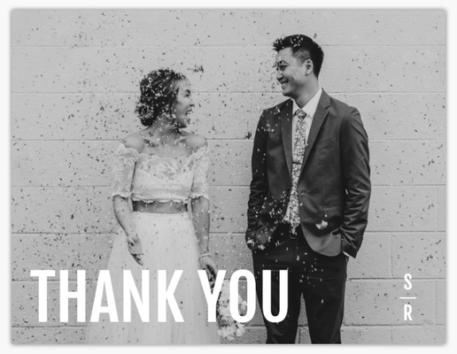 A thank you simple white design for Photo with 1 uploads