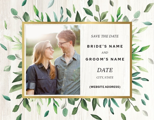 A 1 image save the date white cream design for Fall with 1 uploads