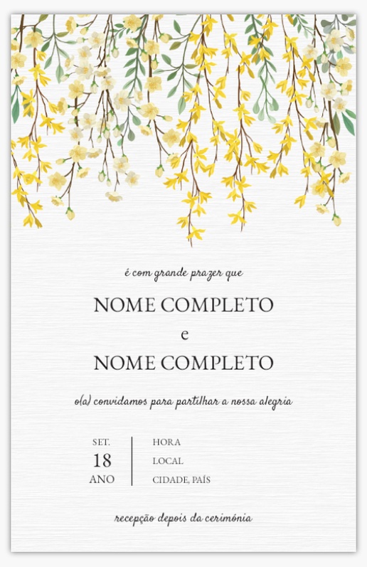 Pré-visualização do design de Modelos e designs de convites de casamento para primavera, Sem dobra 18,2 x 11,7 cm