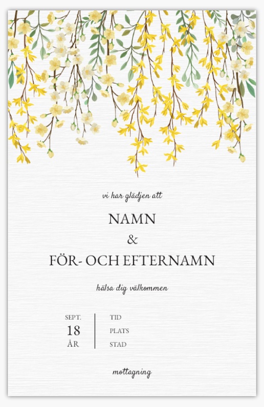 Förhandsgranskning av design för Designgalleri: Bohemisk Bröllopsinbjudningar, Enkelt 18.2 x 11.7 cm