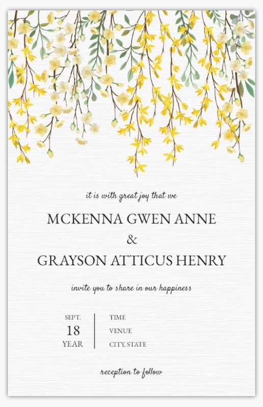 A forsythia gen z yellow wedding gray design for Theme