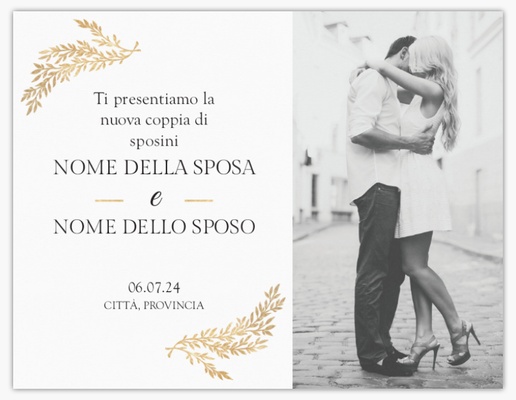 Anteprima design per Galleria di design: Inviti e biglietti per Matrimonio, Piatto 13,9 x 10,7 cm