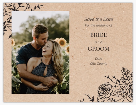 Design Preview for Design Gallery: Rustic Save The Date Cards, 13.9 x 10.7 cm