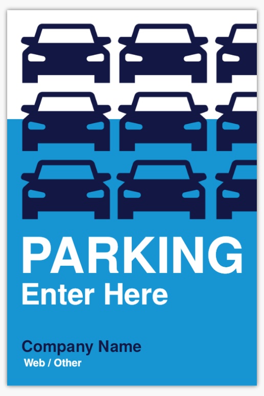 A park and ride parking services purple blue design
