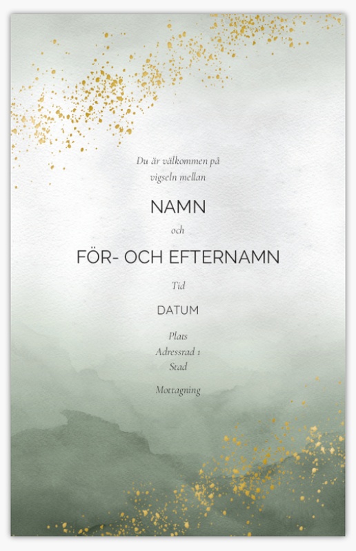 Förhandsgranskning av design för Designgalleri: Vinter Bröllopsinbjudningar, Enkelt 18.2 x 11.7 cm