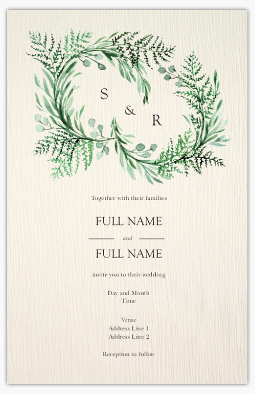 Design Preview for  Wedding Invitations: designs and templates, Flat 21.6 x 13.9 cm