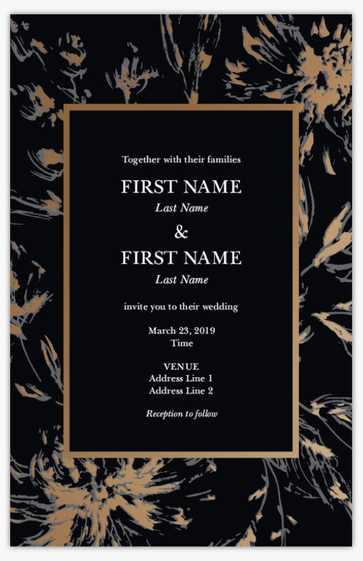 Design Preview for Design Gallery: Elegant Wedding Invitations, Flat 21.6 x 13.9 cm