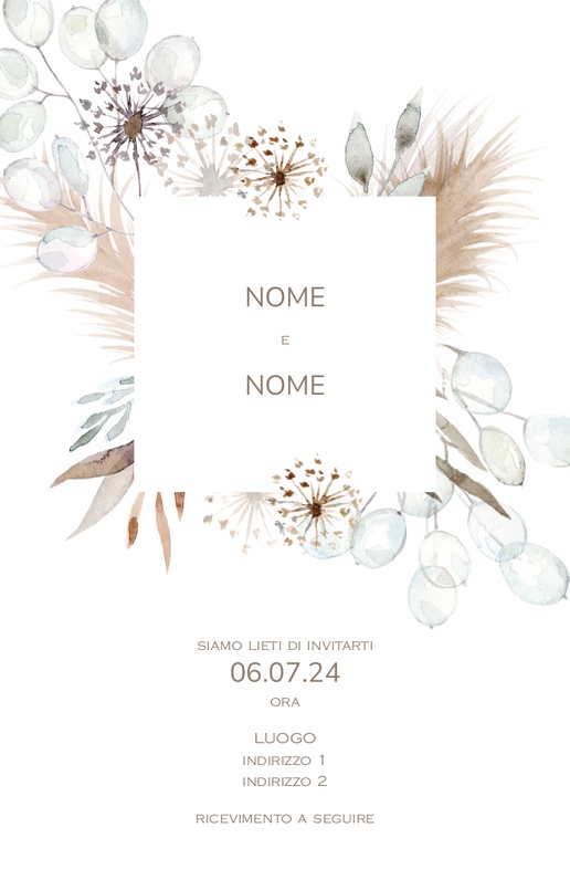 Anteprima design per Galleria di design: partecipazioni di matrimonio per floreale, Piatto 18.2 x 11.7 cm