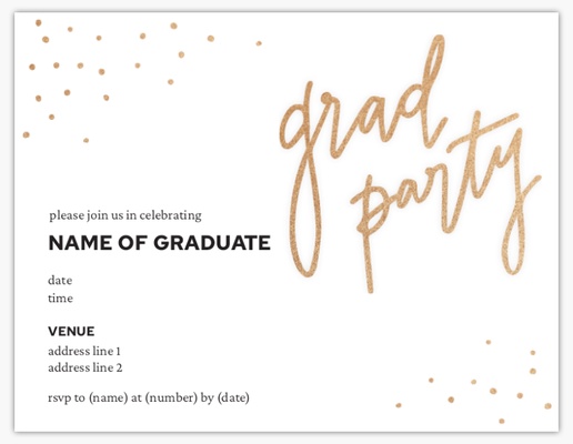 A grad party white and gold white brown design for Events