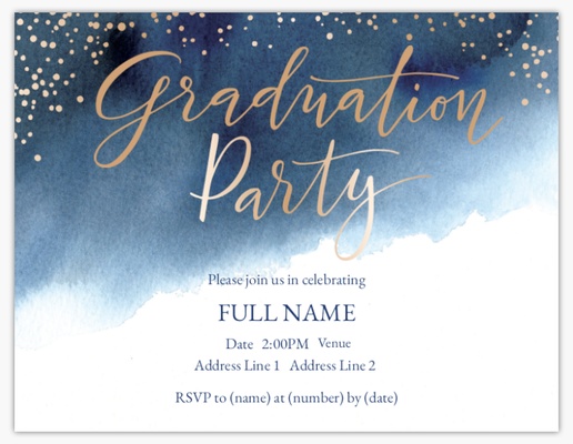 Design Preview for Graduation Party Invitations & Announcements Templates, 5.5" x 4" Flat