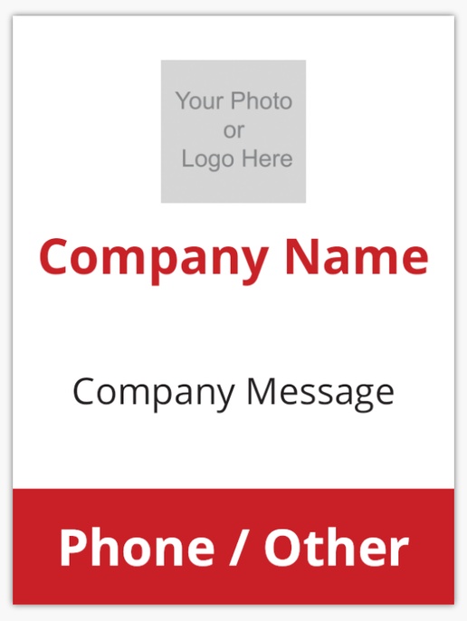 A vertical simple red gray design with 1 uploads