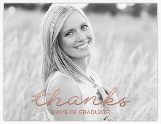 A photo thank you 1 photos brown pink design for Graduation with 1 uploads