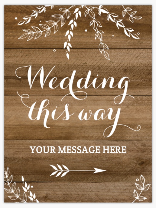 Design Preview for Wedding Events Lawn Signs Templates, 18" x 24" Vertical