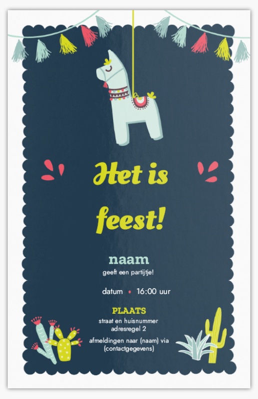 Voorvertoning ontwerp voor Ontwerpgalerij: Verjaardag - kind Kaarten en uitnodigingen, Ongevouwen 18.2 x 11.7 cm