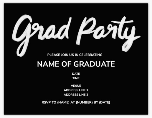 A typography graduation party black gray design for Modern & Simple