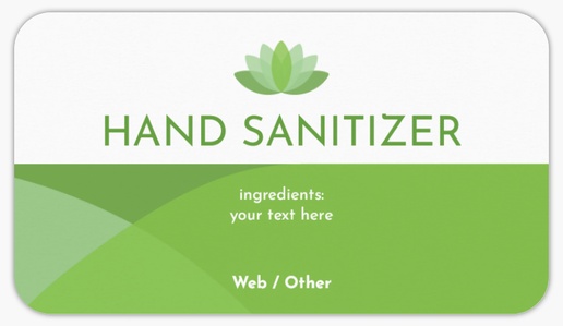 A sanitizer hand antiseptic green design