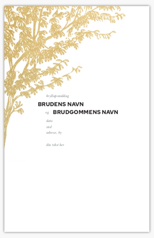 Forhåndsvisning av design for Designgalleri: Høst Bryllupsprogrammer, 21,6 x 13,9 cm