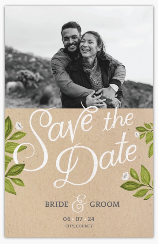 Design Preview for Design Gallery: Rustic Save The Date Cards, Flat 11.7 x 18.2 cm