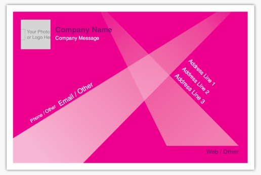 A spotlights on pink background logo placeholder purple pink design for Business with 1 uploads