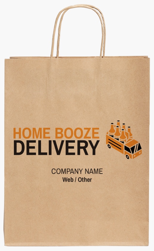 Design Preview for Design Gallery: Bars & Nightclubs Standard Kraft Paper Bags, 240 x 110 x 310 mm