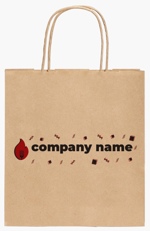 Design Preview for Design Gallery: Groceries Standard Kraft Paper Bags, 190 x 80 x 210 mm